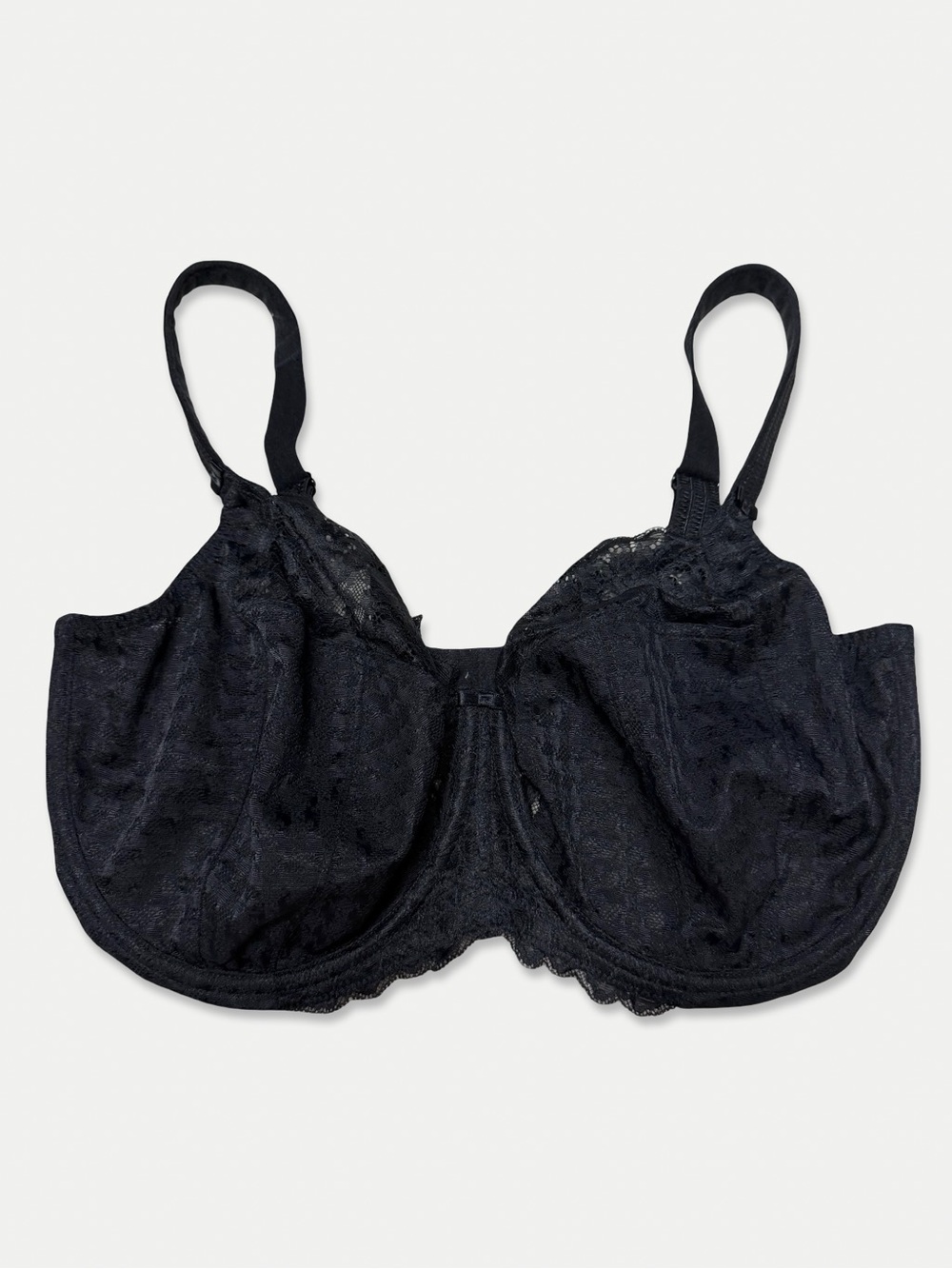Panache Envy 7285 Bra 36GG Black Lace Full Cup Balconette Underwire